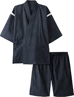[SHELISTEN] メンズ 甚平 部屋着 夏祭り 上下セット 和装 半袖 おしゃれ ポケット付き プレゼント M/L/LL/3L/4L/5L