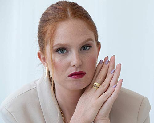 Statement Ring For Women, Unique Gold Plated Brass Wrap Ring Engraved With Hebrew Spiritual Kabbalah Blessing For Health, Handmade Israeli Faith Spiritual Jewish Jewelry Gift, 72 Names Of God #TOP2