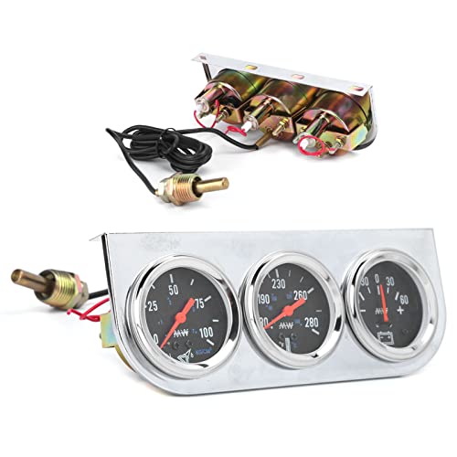 Amperímetro universal de 12V y medidores analógicos para salpicadero de metal 5