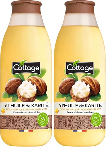 Cottage Douche Huile Extra Nourrissante Karité 560 ml (Lot de 2)