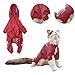 Aislor Dog Raincoat Dog Mackintosh 4 Legs Rain Jacket Hooded Dog Slicker Poncho for Medium Large Dogs Pink Small