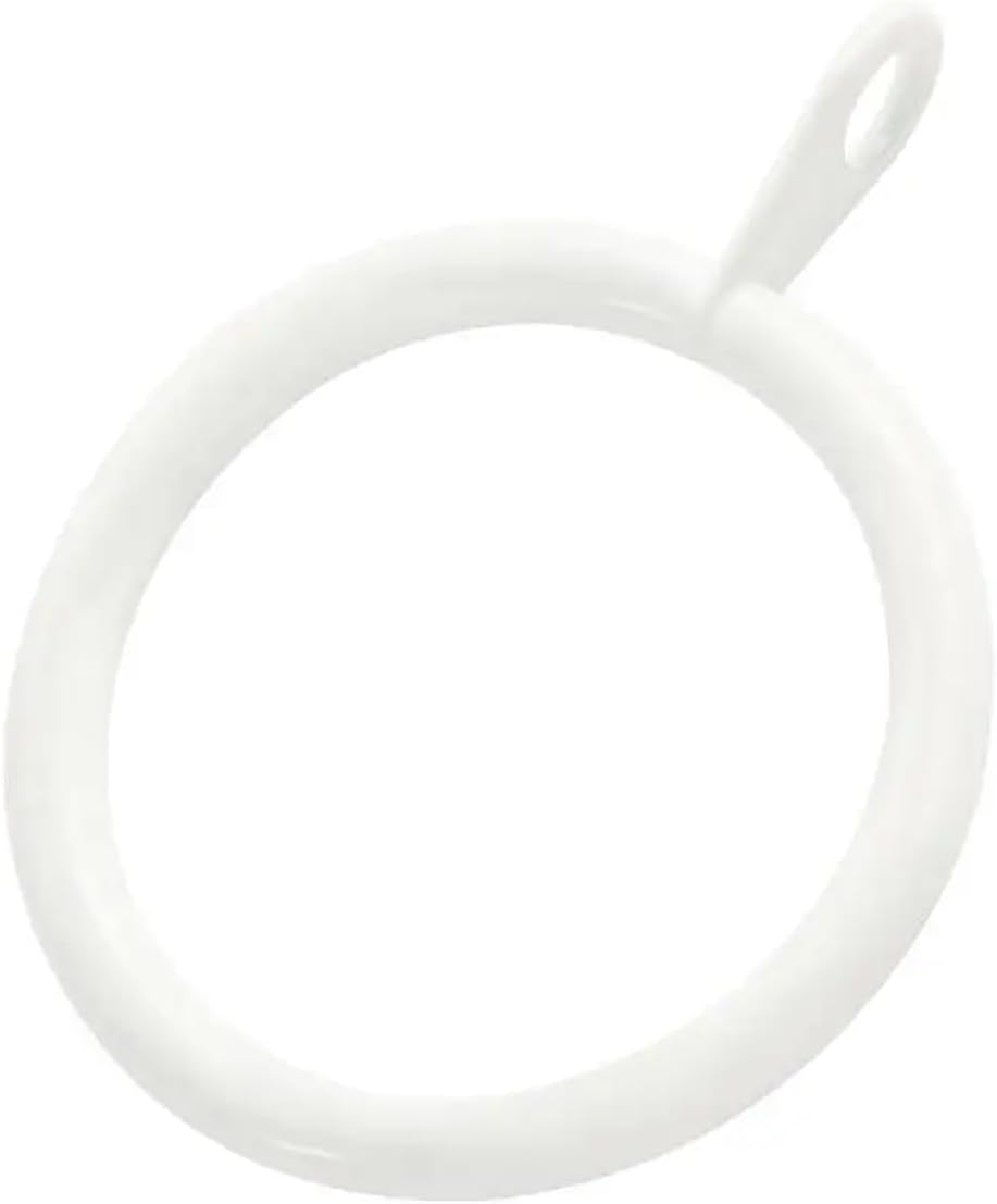 Curtain rings, Curtain Rings with Eyelets 60 Pcs Heavy Duty Low Noise Roman Circle Drapery Rings for Curtain Rods Bathroom Practical Hanging Hooks(Brass-60pcs)