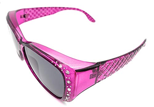 The Starlet Polarized 55 mm Fit Over OTG Butterfly Rhinestone Oval Rectangular Sunglasses2