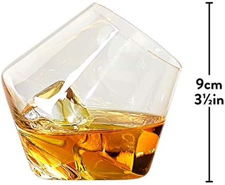 Gentlemen's Hardware Rocking Whisky Glasses, Silver, Set of 2, GEN144