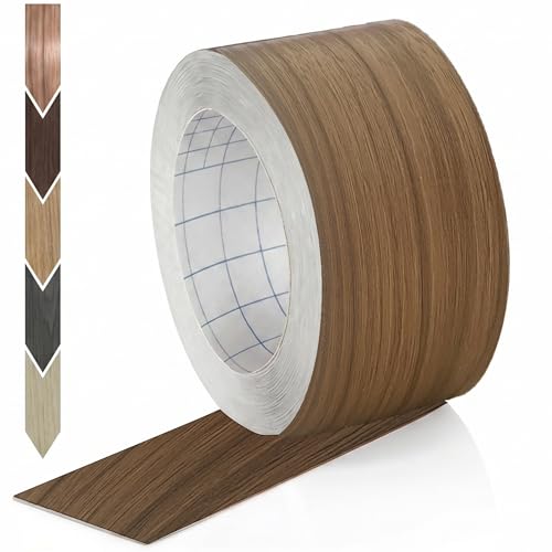 Image of GSCIT Club Natural Walnut Wood Tape, 2.4 inch X 15ft Self Adhesive Wood Grain Tape Walnut Repair Patch for Tables, Chairs, Baseboards, Doors, Windows, Floors, Handicraft DIY.