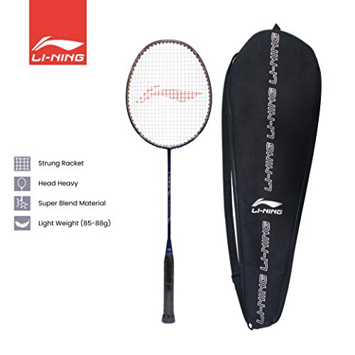 Image of Li-Ning G-TEK 98 GX (AYPP292-5) Composite Strung Badminton Racquet (Navy /Gold) with Free Cover & Li-Ning Bolt Neo (6 in 1) Nylon Badminton Shuttlecocks (Yellow)