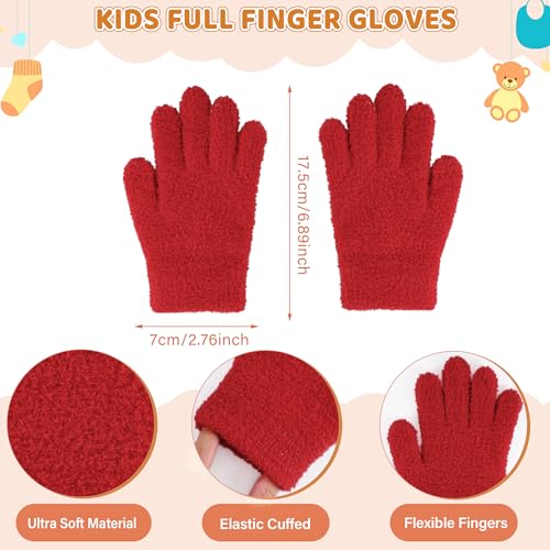 Image of Toddler Kids Winter Hat Scarf Gloves Set Cold Weather Beanie Hats Fleece Neck Warmer for 4 5 6 7 8 Year Old Boys Girls Gifts