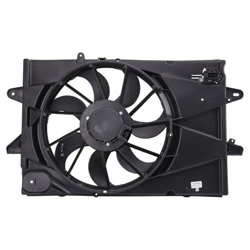 TRQ Radiator Cooling Fan Assembly Compatible with 2010-2017 Chevrolet Equinox GMC Terrain GM3115239