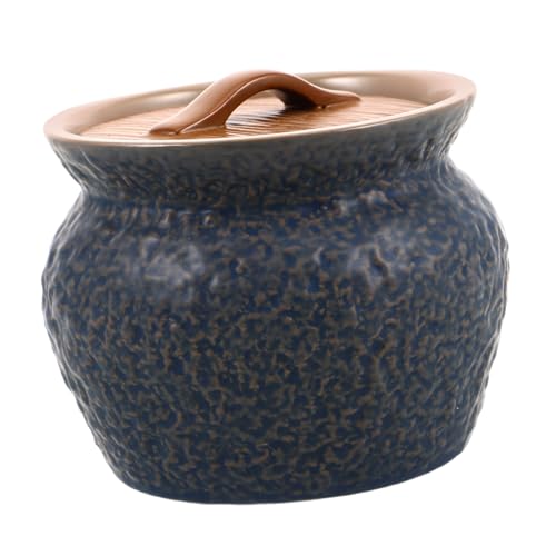 Consejos para Comprar Olla para estofados - los preferidos. 41 Zerodeko estofado Olla de cocción de sopa mini ola de huevos tazón de sopa china olla mini utensilios de cocina al vapor Sopa de cocina olla de sopa humeante cerámica Azul