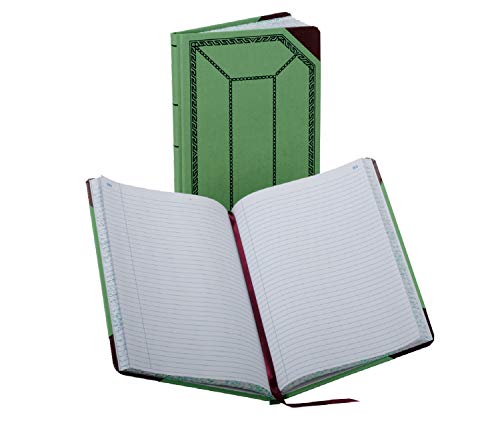 Boorum & Pease 6718150R Record/Account Book, Record Rule, Green/Red, 150 Pages, 12 1/2 x 7 5/8