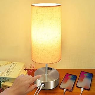 Touch Table Lamp, Sailstar 3 Way Dimmable Lamp, Nightstand Lamp with USB Charing