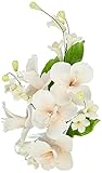 Cake Company Zuckerblumenboquet Orchidee pfirsich 1er Pack (1 x 55 g) | Tortendekoration zur Hochzeit und Geburtstagen