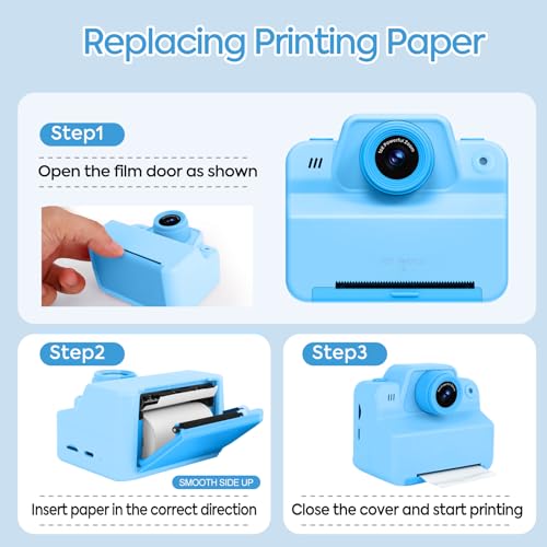 Tbltaca KC6 Instant Camera For Kids, Kids Instant Print Camera For 3 4 5 6 7 8 9 10 Years Old Girl Christmas Birthday Gifts, Portable Kid Toddler Digital Travel Camera Toy thumb #4