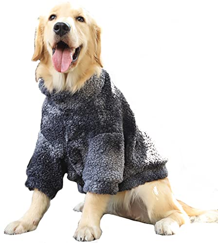 MaruPetペット犬服 冬用 柴犬 秋田犬 中型 大型犬用 綿服 スウェット 帽子付き 犬洋服 保温 お出掛け用 二脚