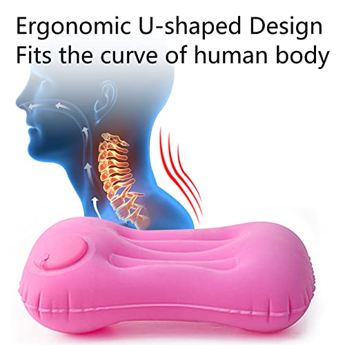 YOUXIU Aufblasbares Kissen, Camping Kissen, Reisekissen Handpresse Aufblasbar – Praktisches Kopfkissen zum Camping, Outdoor, Backpacking, für Auto, Flugzeug, Strand – Ideal Für Urlaub, Reise