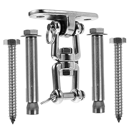 DOITOOL 1 Set Swing Buckle Hanger Swing Suspension Ceiling Hammock Hanging kit Wing Chair Yoga Swing Hooks Outdoor Hammock Chair Hammock Buckle Stainless Steel to Rotate The Swing Hangers