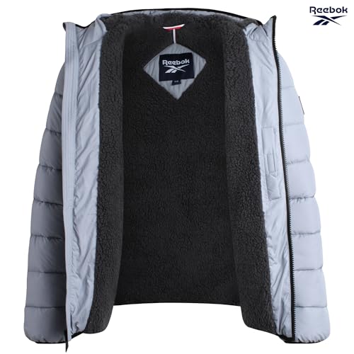 Image of Reebok Mens Heavyweight Sherpa Lined Puffer Parka, Quilted Ski Jacket