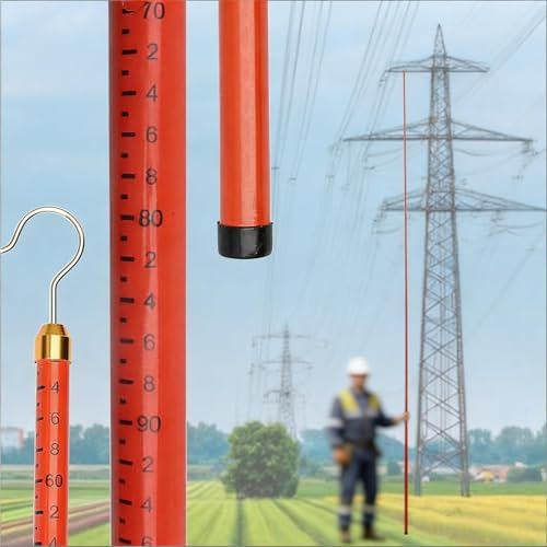 Perche télescopique isolée de 18m et échelle de hauteur pour maintenance de réseau électrique