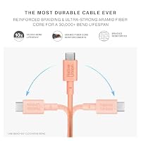 Native Union Type-C Belt Cable - Cable USB-C a USB-C 1,2m ultraresistente Compatible con iPhone 16, 16 Plus, 16 Pro, 16 Pro Max, iPad Pro, iPad Air, Galaxy S24, Flip 6, Fold 6 (Aprikose) – Ansicht 4