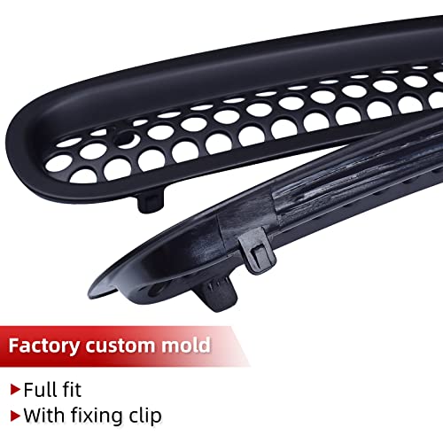 Image of AggAuto Grille Inserts for Jeep Wrangler JK JKU 2007-2015 Matte Black | Car Front Mesh Grill Cover Accessories 7 Pcs
