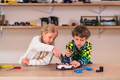 Theo Klein 8630 Bosch Car Tuning-Set | Zerlegbares Auto mit Tuning Zubehör | Mit batteriebetriebenem Akkuschrauber | Verpackungsmaße: 30cmx6,5cmx25cm Motorikspielzeug|Spielzeug für Kinder ab 3 Jahren