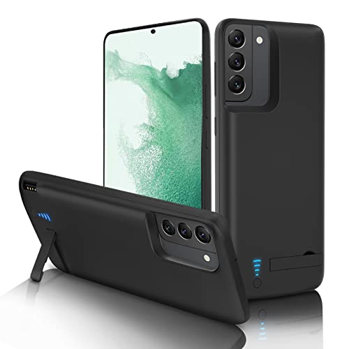 Gladgogo Coque Batterie pour Samsung Galaxy S22+ Plus, [5000mAh] Chargeur Rechargeable Batterie avec Support (6,6'') Cover