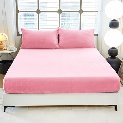 HCORA Queen Fleece Fitted Sheet Cover