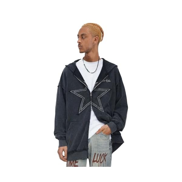 Aelfric Eden Star Zip Up Hoodie Vintage Washed Oversized Graphic Hoodies Streetwear Hooded Sweatshirts Jackets Unisex - Image 4
