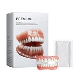 Prótesis dentales de alta calidad, juego completo de prótesis, línea de silicona suave, carillas temporales de dientes falsos, dientes de aspecto natural para hombres y mujeres