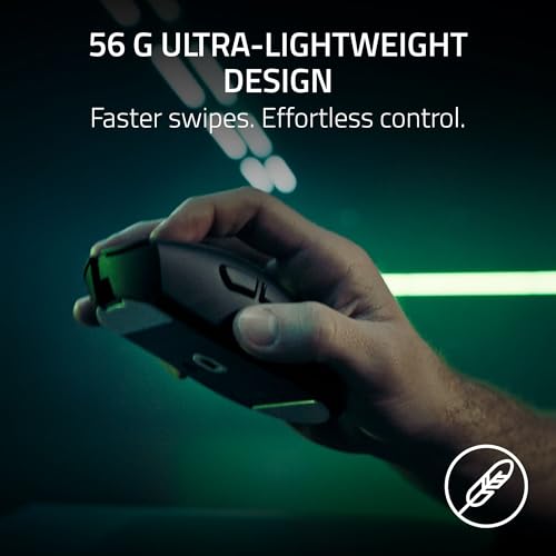 Razer DeathAdder V4 Pro Gaming Mouse (Model No: RZ01-05330100-R3A1) | 56 g Wireless Esports Mouse | Focus Pro 45K Optical Sensor | 8,000 Hz HyperSpeed | Optical Scroll Wheel | Gen-4 Switches_ Black view 2