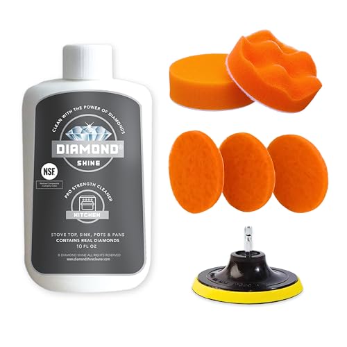 Diamond Shine Ultimate Cooktop Cleaner Combo Pack Smooth Top, Range Top, Ceramic, Electric, Gas, Induction