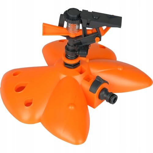 Schmith - Aspersor de Impulso con Base - Ideal para Regar Eficientemente Grandes Áreas de Jardín - Riego Óptimo - Céspedes, Flores y Espacios Verdes