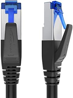 Cat 7 Ethernet cable with break-proof design, internet cable & LAN cable  10m (Network cable, 10Gbit/s, for maximum fiber optic speed, ultra-secure triple SF/FTP shielding, RJ45 plug)  CableDirect