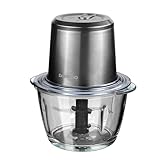 Daewoo Freedom Cordless Pro Chopper, 1 Litre Glass Bowl, 2 Speed settings, Fast Charge, Battery Indicators, Powerful Motor, Elegant Brushed Aluminium Design, Portable
