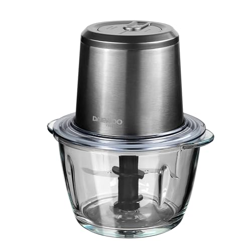 Daewoo Freedom Cordless Pro Chopper, 1 Litre Glass Bowl, 2 Speed settings, Fast Charge, Battery Indicators, Powerful Motor, Elegant Brushed Aluminium Design, Portable