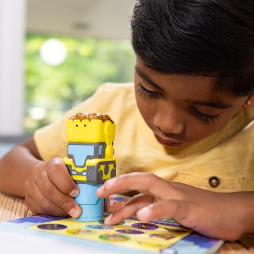 Image of Melissa & Doug Sticker Wow! Bulldozer Bundle: 24-Page Activity Book, Refillable Sticker Stamper, Mini Pad, 500 Stickers, Arts and Crafts for Kids Ages 3+