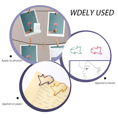 50 Stück Büroklammern katze, Katzen-Büroklammern lustige buntes Tier-Design Büroklammern Niedliche Büroklammern in Tierform Katzen-Lesezeichen Geschenke für Frauen Männer Katzenliebhaber