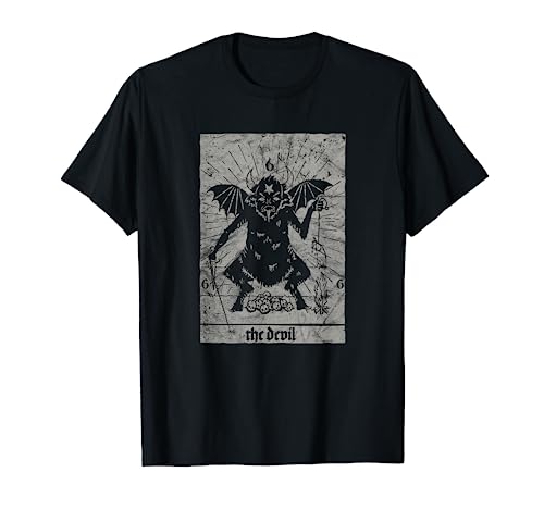 Occult Vintage The Devil Baphomet Tarot Card Esoteric Shirt T-Shirt
