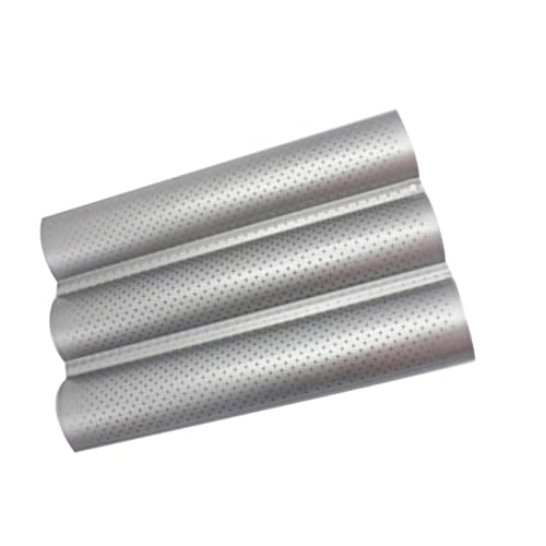 HOLIDYOYO Molde Para Hornear Baguette De 3 Ranuras Bandeja Para Pan Material Antiadherente Herramienta De Cocina Práctica Adecuado Para Pan Francés Uso Casa y Repostería Incluye Bandeja