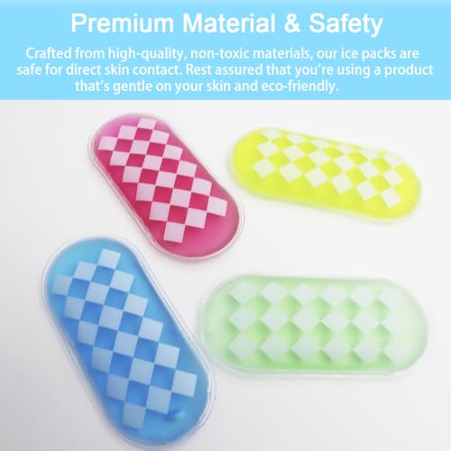 Image of Kids Ice Pack for Boo Boo - 4 Color Cold Packs Cold Compress for Swelling, Bruises & Cuts - Safe Toddler First Aid Ice Pack- Reusable Gel Pack for Sports Injuries & Home Healthcare