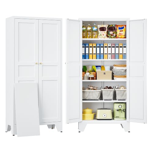 SISESOL Metal Storage Cabinet with Doors and...