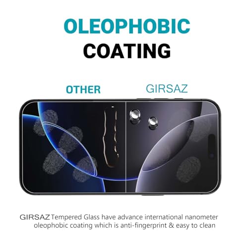 Image of Military-Grade Gorilla Tempered Glass Screen Protector Guard Compatible For iPhone 16 Pro Max Edge To Edge Coverage With Easy Installation Kit (Without Black Border (Borderless), 2, Pack)