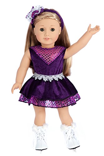 - Ice Skating Queen - 3 Piece Ice Skating Outfit for 18 Inch