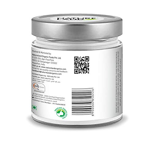 Image of Natureland Organics Coconut Oil 400 Ml - Organic Raw Virgin Oil (Pack of 2)