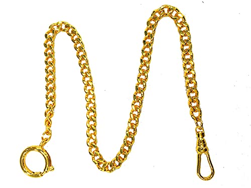 Ogle Pure Copper Plating Genuine Gold Pocket Watch Chain Belt,Wallet Chain, Pants Chain, Pocket Chain With Keyring For Pants Belt Jeans Wallets #TOP22