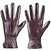 Kebesu Winter Womens Fashion Leather Gloves Warm Cashmere Lining Touchscreen Texting Windproof Driving Gloves