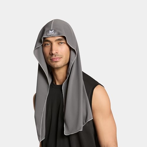 Image of MISSION Cooling Hoodie Towel, Evaporative Cool Technology, Cools Instantly When Wet, UPF 50 Sun Protection, Contours Your Head to Stay in Place, Great for Sports, Fitness, Gym