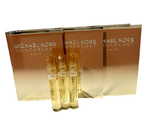 Michael Kors WONDERLUST SUBLIME Sample Perfume Spray Vial EDP Eau De Parfume Women 1.5 ml / 0.05 oz - set of 3