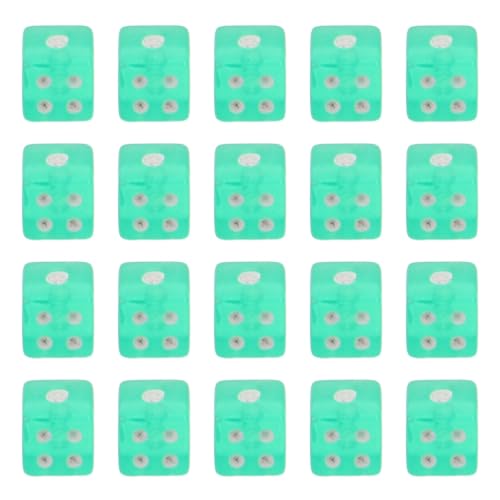 Dados transparentes en forma de cubo verde para reuniones familiares