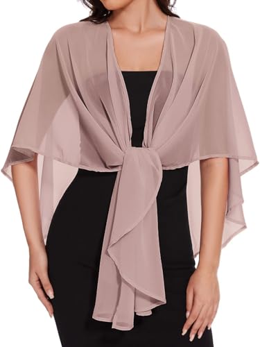 Image of Shawls and Wraps for Evening Dresses Womens Chiffon Scarf Sheer Cover Up